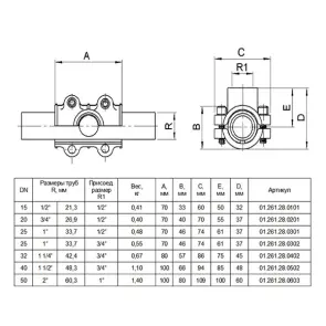 GEBO ANB врізка в трубу DN 50 2"x1" №2