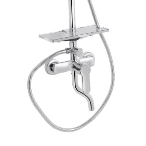 Душевая система универсальная Qtap Plava на три потребителя (с изливом) QT1004CRM Chrome №3