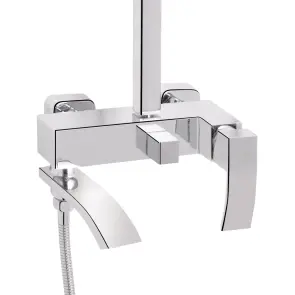Душевая система универсальная Qtap Swan Cascada на три потребителя (с изливом) QTSWA111CRM45566 Chrome №3