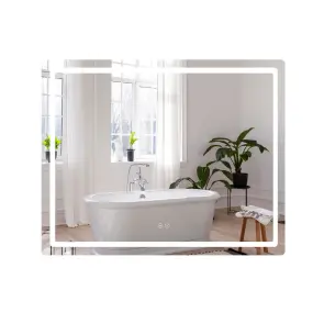 Зеркало Qtap Mideya (DC-F910) 1000х800 с LED-подсветкой Touch, с антизапотеванием, димером QT2078F910W №1
