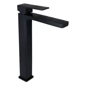Смеситель для раковины Qtap Gemini высокий QTGEM269BLM45678 Black Matt №1