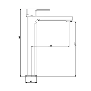 Смеситель для раковины Lidz Dozorca 001FH высокий (k35) Chrome LDDOZ001FHCRM48990 №2