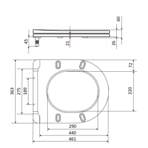 Qtap Сидіння для унітаза (Robin 520, Scorpio 520) 465x363x60 мм, White, з мікроліфтом, Slim Duroplast, MagLock QTSC179W48916 №2