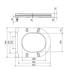 Сидіння для унітазу Qtap (Taurus 490) 422x360x30 мм, White, з мікроліфтом, Slim Duroplast, Quick Release QTSC179W49383 №2