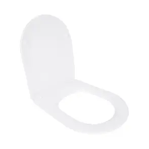 Сидение для унитаза Qtap (Evia, Arvin, Leo 630) 410x330x22 мм, White, с микролифтом, Slim Duroplast, Quick Release QTSC179W49264 №3