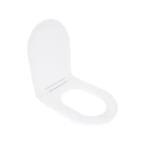 Сидіння для унітазу Qtap (Kolibri) 455×360×30 мм, White, з мікроліфтом Slim Duroplast, Quick Release QTST179W49488 №2