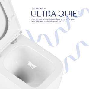 Унитаз подвесной Qtap Gemini Ultra Quiet 485×340×350 мм, White, с сиденьем Slim Duroplast / Soft-close / Quick Release QTTAU26W49119 №5