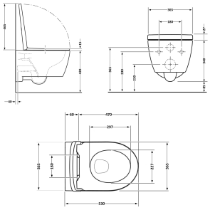 Унитаз подвесной Qtap Taurus Ultra Quiet 515×360×350 мм, White, с сиденьем Slim Duroplast / Soft-close / Quick Release QTTAU26W49116 №2
