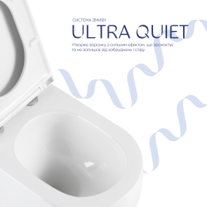 Унитаз подвесной Qtap Taurus Ultra Quiet 515×360×350 мм, White, с сиденьем Slim Duroplast / Soft-close / Quick Release QTTAU26W49116 №5