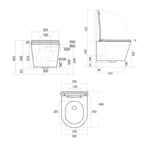 Унитаз подвесной Qtap Scorpio ML Ultra Quiet 490x365x325 мм, с сиденьем Soft-close MagLock, White QTSCOML26W49622 №2