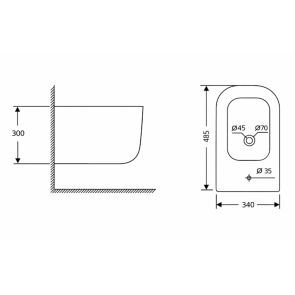 Біде підвісне Qtap Gemini 485×340×300 мм, White QTTAU28W49120 №2
