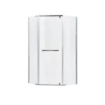 Душова кабіна Lidz Dozorca SC90x90.CRM.LOW.TR, скло прозоре 6 мм без піддона