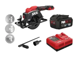 Пила циркулярная бесщеточная аккумуляторная, SKIL 3540 CA Compact + аккумулятор 4,0 Ah + зарядное устройство SW1E3540CA+BC1E3111AA 11071600205 промо-комплект