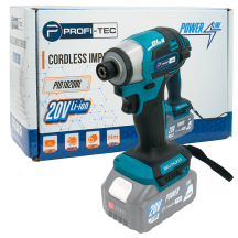 Акумуляторний імпульсний гвинтоверт PROFI-TEC PID1820BL POWERLine (без акумулятора та зарядного пристрою, коробка)
