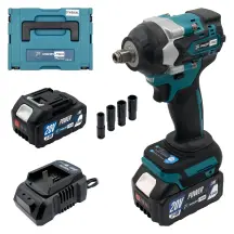 Аккумуляторный гайковерт PROFI-TEC DTW500BL POWERLine (2×PT2040MP (4.0 Ач), зарядное устройство)