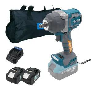 Аккумуляторный гайковерт PROFI-TEC PPTW11020 UltraCore (2×PT2040EP (4.0 Ач), зарядное устройство) №1