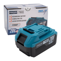 Аккумуляторная батарея PROFI-TEC PT2040EP POWERLine (20 В / 4.0 Ач, высокотоковая, с индикатором)