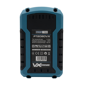 Акумуляторна батарея PROFI-TEC PT2080VX POWERLine (20 В / 8.0 Аг, високострумова, з індикатором) №6