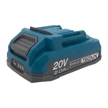 Аккумуляторная батарея PROFI-TEC PT2020VX POWERLine (20 В / 2.0 Ач, высокотоковая, с индикатором)