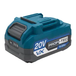 Акумуляторна батарея PROFI-TEC PT2040VX POWERLine (20 В / 4.0 Аг, високострумова, з індикатором) №1