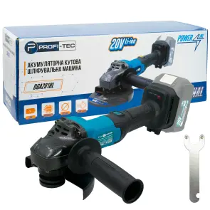 Аккумуляторная угловая шлифовальная машина PROFI-TEC DGA201BL POWERLine (без аккумулятора и зарядного устройства) №1