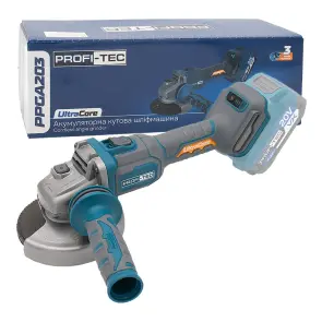 Аккумуляторная угловая шлифовальная машина PROFI-TEC PPGA203 UltraCore (без аккумулятора и зарядного устройства) №1
