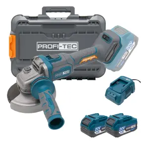 Аккумуляторная угловая шлифовальная машина PROFI-TEC PPGA203 UltraCore (2×PT2040VX (4.0 Ач), зарядное устройство) №1
