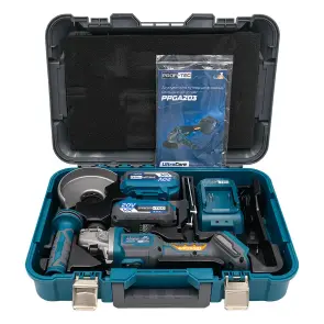 Аккумуляторная угловая шлифовальная машина PROFI-TEC PPGA203 UltraCore (2×PT2040VX (4.0 Ач), зарядное устройство) №18