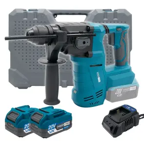 Акумуляторний перфоратор PROFI-TEC PPBH2520 POWERLine (2×PT2040VX (4.0 Аг), зарядний пристрій) №1