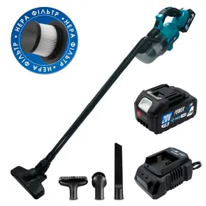 Акумуляторний пилосос PROFI-TEC PHV200BL POWERLine (2×PT2040MP (4.0 Аг), зарядний пристрій) №1