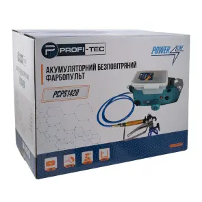 Аккумуляторный безвоздушный краскопульт PROFI-TEC PCPS1420 POWERLine (1×PT2080EP (8.0 Ач), зарядное устройство) №15