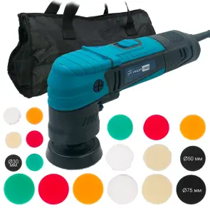 Роторная полировальная машина PROFI-TEC PPM-607SR SET (600 Вт, диски 30 / 50 / 75 мм) №1