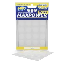 Высечка из двусторонней ленты MAXPOWER 16 × 20 мм × 20 мм, прозрачная (блистер)