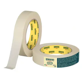 Строительная малярная лента CRAFT TAPE 110°C, 24 мм × 40 м, белая №1