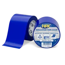 Изоляционная ПВХ лента HPX 52400, 50 мм × 0,19 мм × 10 м, синяя (плёнка)