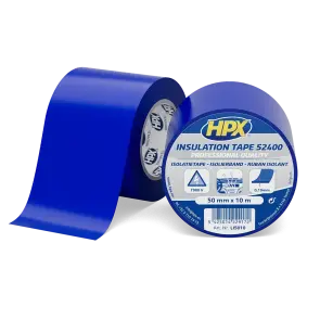Изоляционная ПВХ лента HPX 52400, 50 мм × 0,19 мм × 10 м, синяя (плёнка) №1