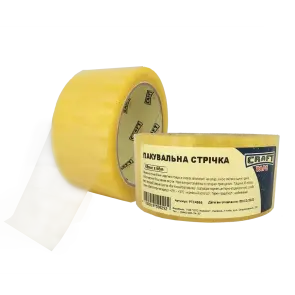  Стрічка пакувальна CRAFT TAPE 48мм х 0,45мм х 66м прозора №1