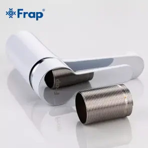 Змішувач для умивальника Frap F1041, білий/хром №3