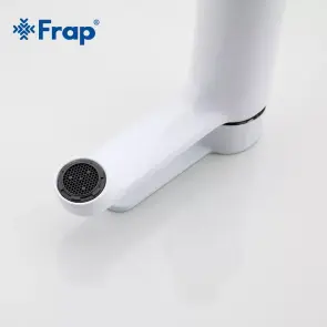 Змішувач для умивальника Frap F1041, білий/хром №4