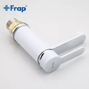 Змішувач для умивальника Frap F1041, білий/хром №5