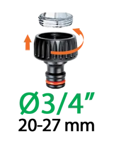 Адаптер 1/2"-3/4"В для коннектора поливочного шланга ок. №4