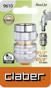Коннектор 1/2"- 5/8" для поливочного шланга, металл №2