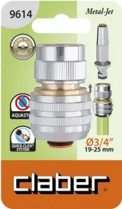 Конектор 3/4" для поливального шлангу AquaStop, метал №2