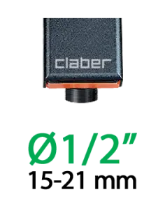 Штуцер 1/2"-3/4" Н*16мм для капельной трубки 1/2" с зажимом №3