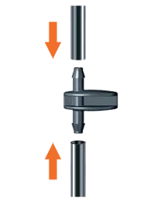 Ніпель 6мм для крапельної трубки 1/4" 10шт. №3