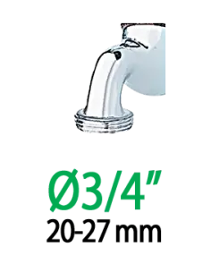 Штуцер 1/2"-3/4"В*16/6мм для крапельної трубки 1/4"-1/2" №3