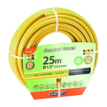 Шланг поливочный 1/2" 25м Flexyfort Green, желтый с зеленой полосой.