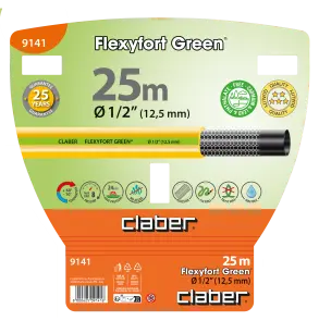 Шланг поливальний 1/2" 25м Flexyfort Green, жовтий з зел. полосою №2