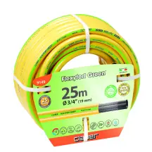 Шланг поливочный 3/4" 25м Flexyfort Green, желтый с зеленой полосой.