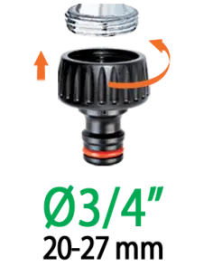 Распылитель струйный, 2 коннектора 1/2" аквастоп, адаптер коннектора 1/2-3/4" №3